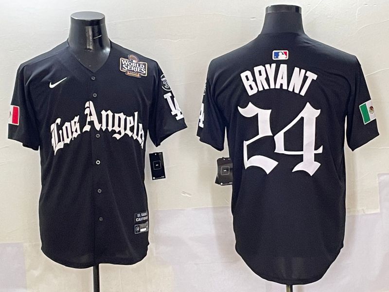 Men Los Angeles Dodgers #24 Bryant Black Five generations Joint Name 2025 Nike MLB Jersey style 10->los angeles dodgers->MLB Jersey
